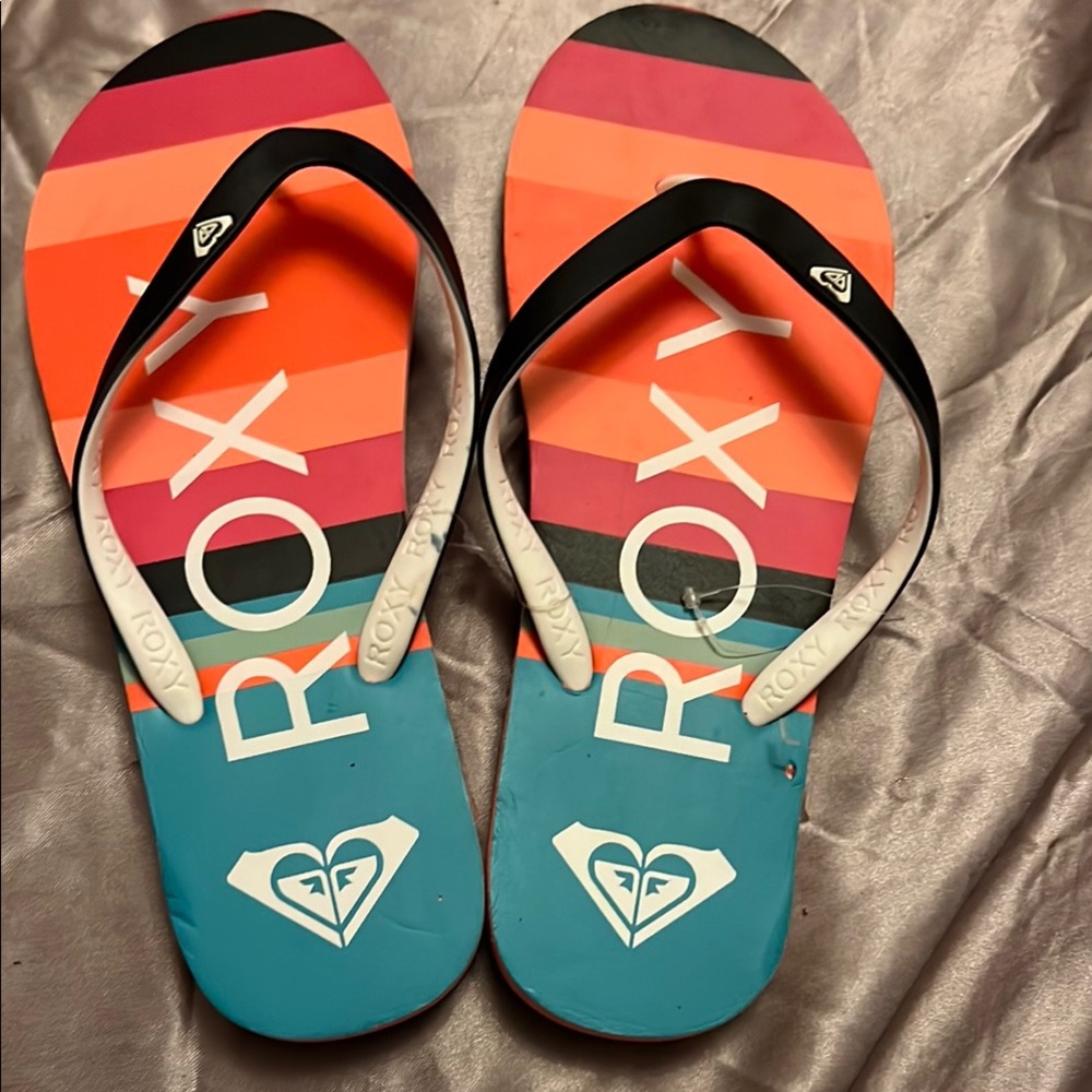 Roxy Striped New Flip Flops